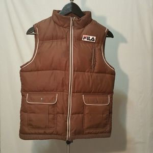 Chocolate FILA Puffer Vest